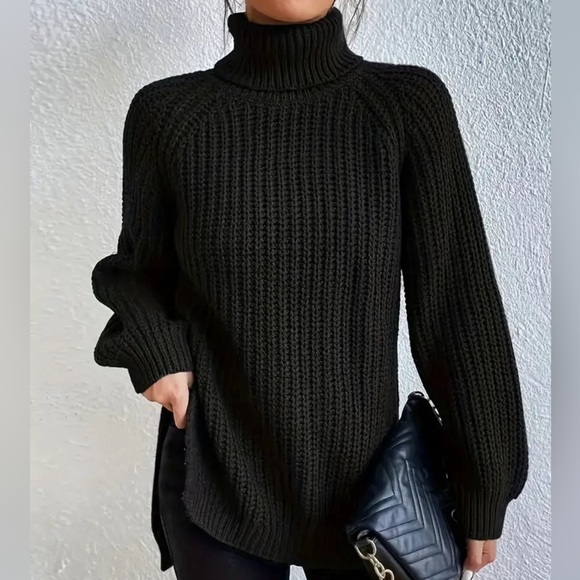 Babaton Turtleneck cable knit sweater - Picture 1 of 4